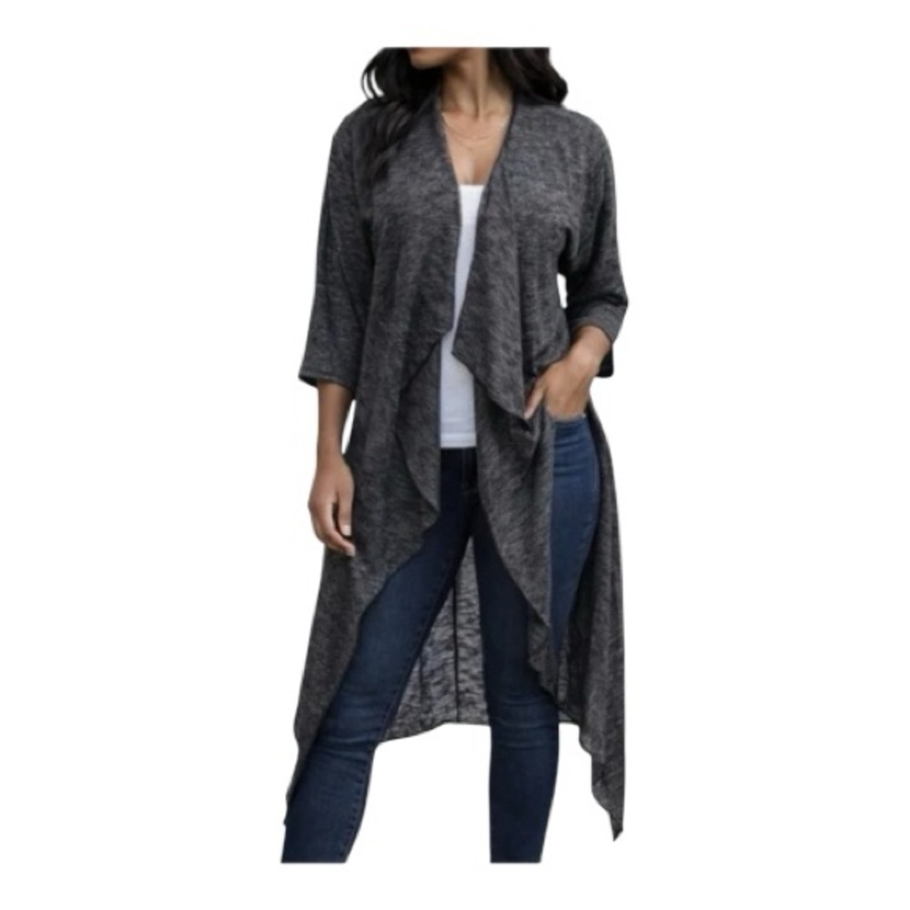 LuLaRoe "Shirley" Roomy Kimono Gray Cover up Jacket Size Small New with Tag